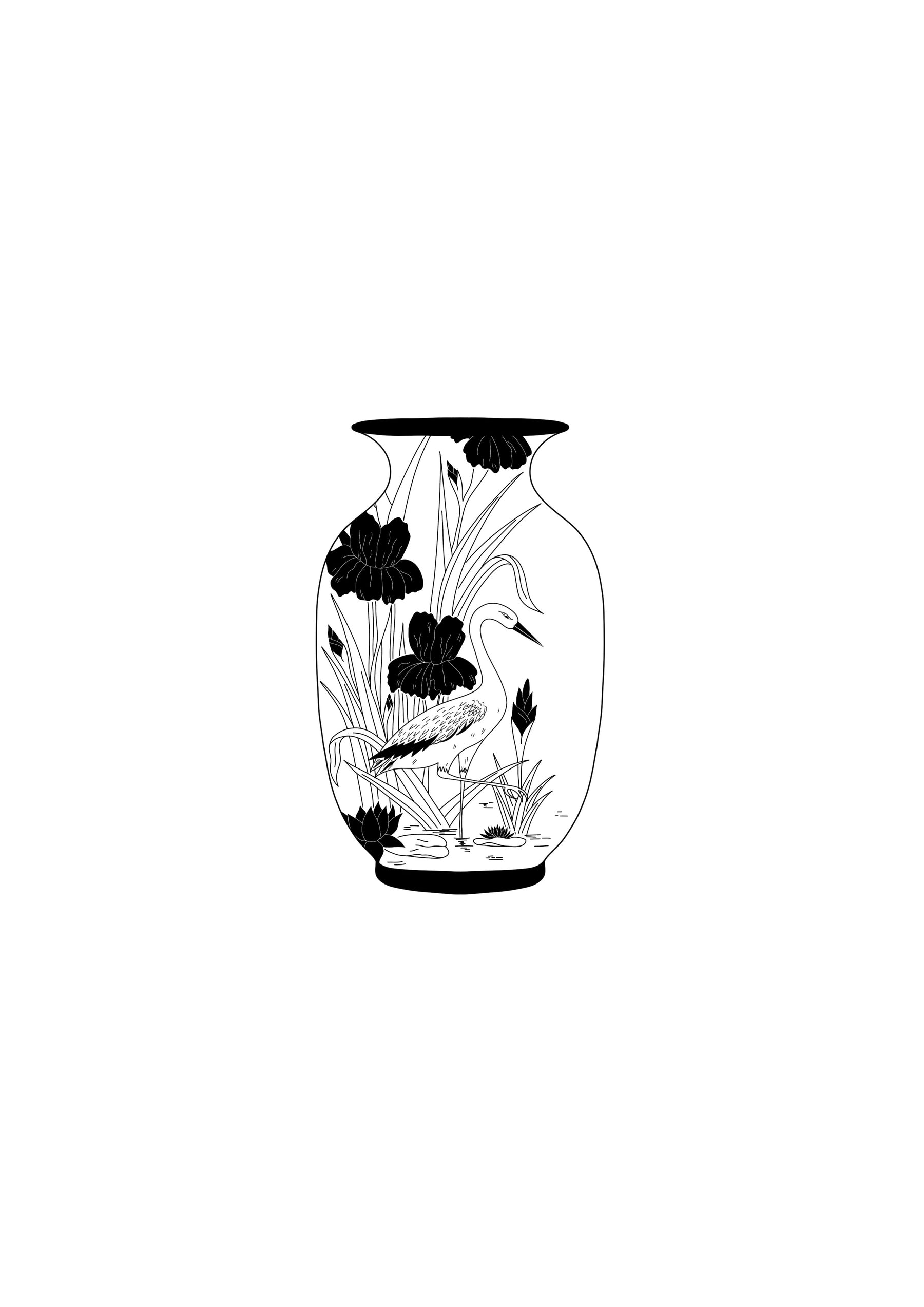 Planche Flashs vases cigogne - par Mathilde